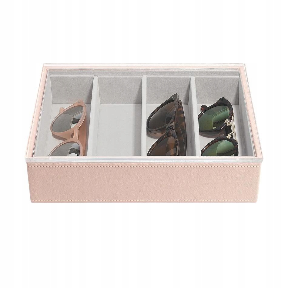 Organizér na brýle s víkem (růžový) Classic Stackers