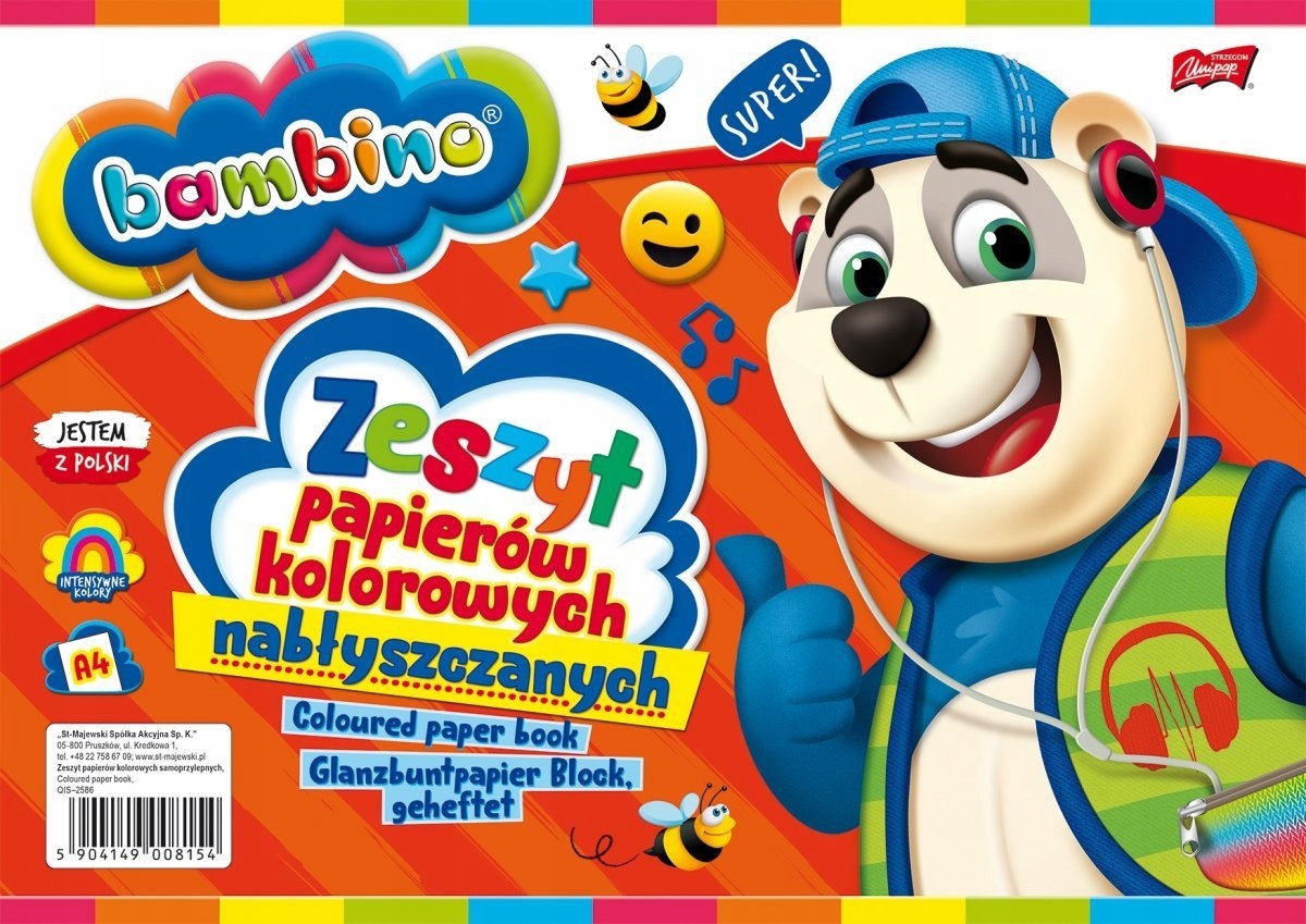 

Zeszyt Papierów Kolorowych A4 Bambino (01802)