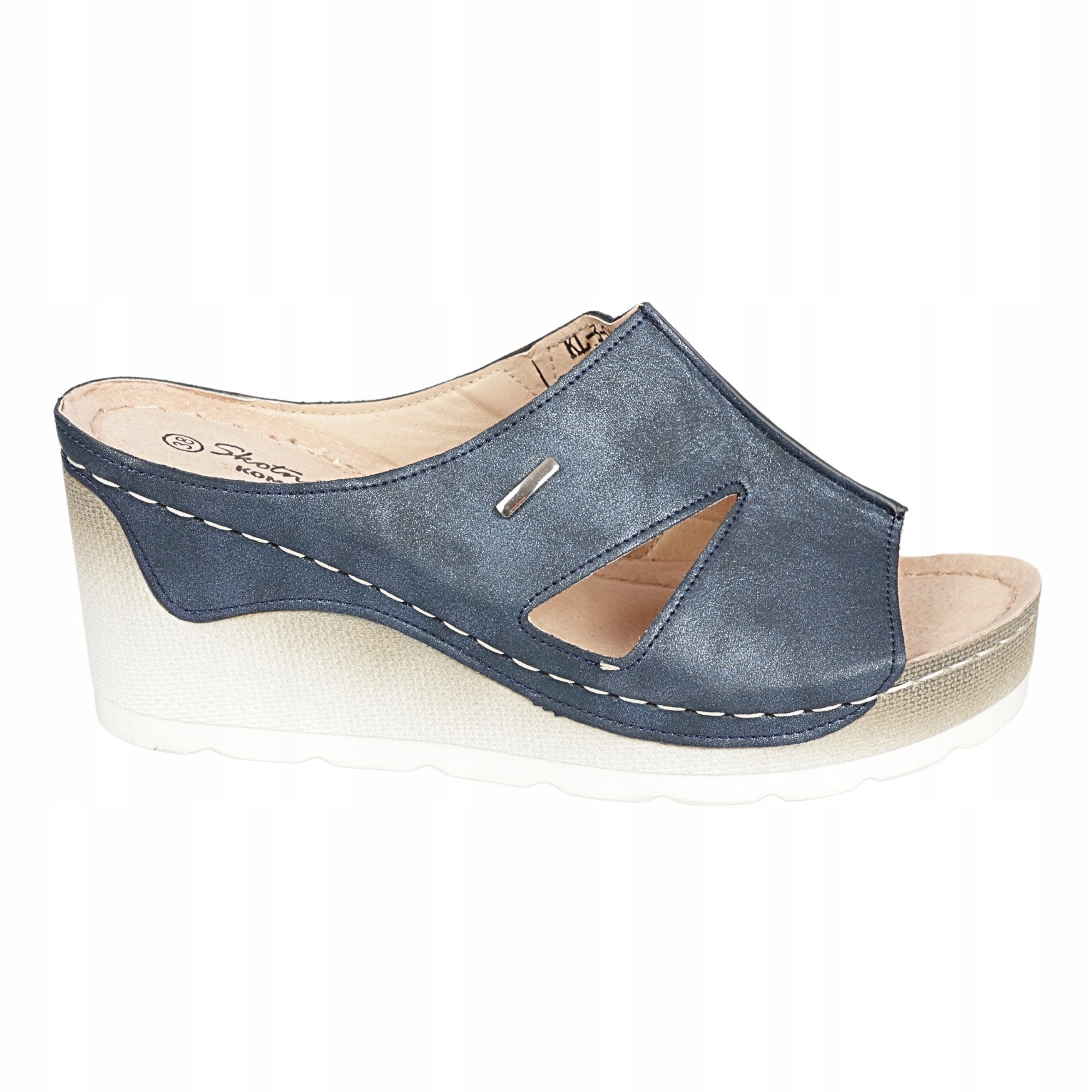 Klapki damskie na koturnie Skotnicki KL-3-0611 38 Płeć kobieta