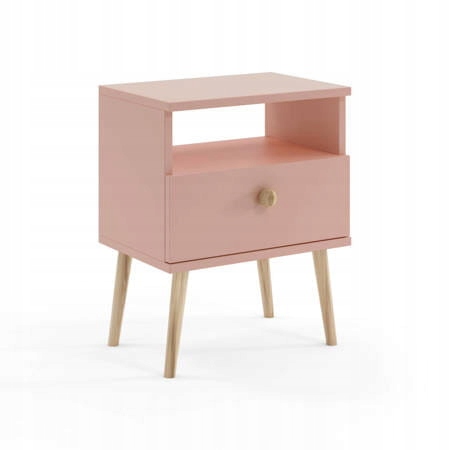Stolik nocny BOHO z szufladą na wysokich