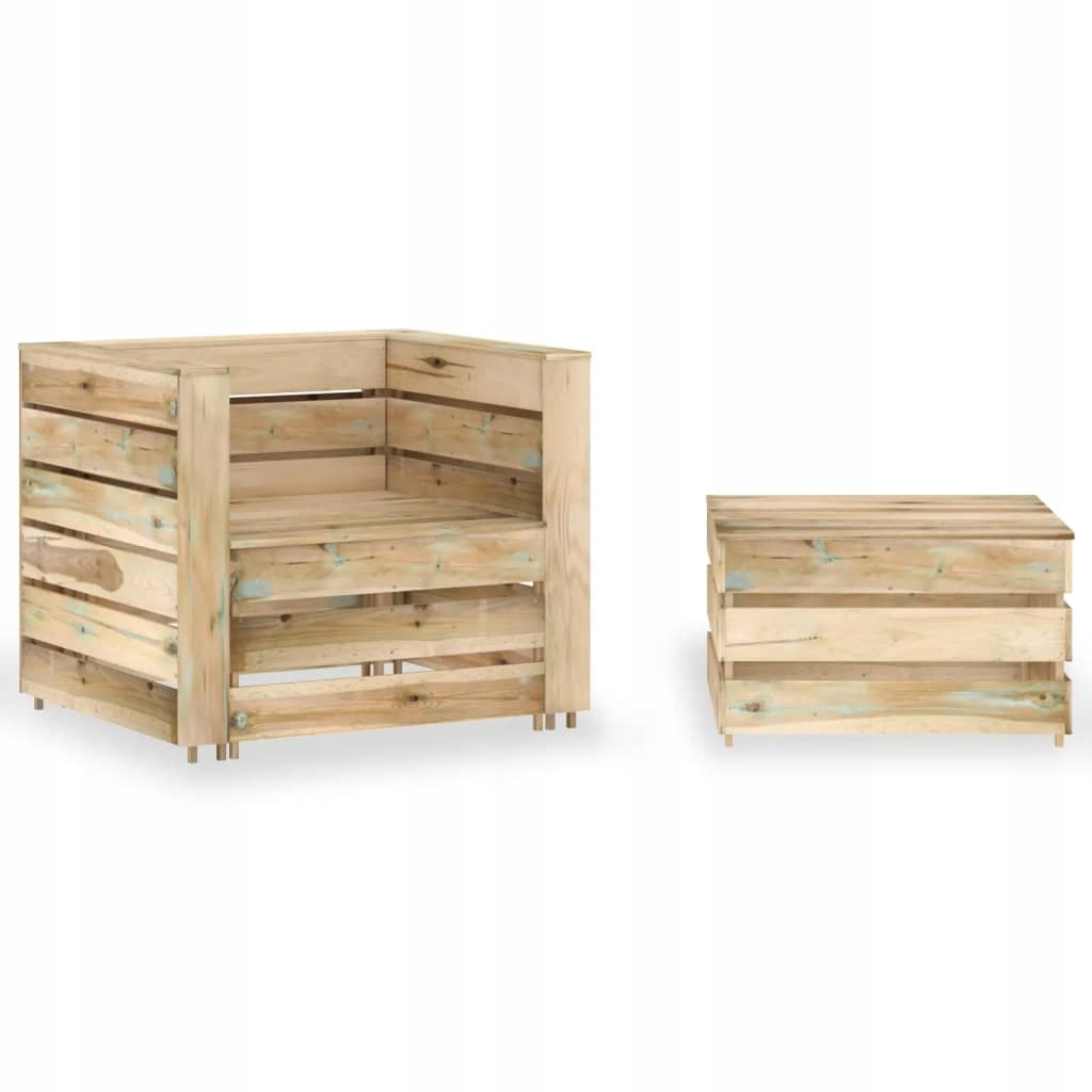 Set zahradního nábytku VidaXL dřevo zelená 2 el.