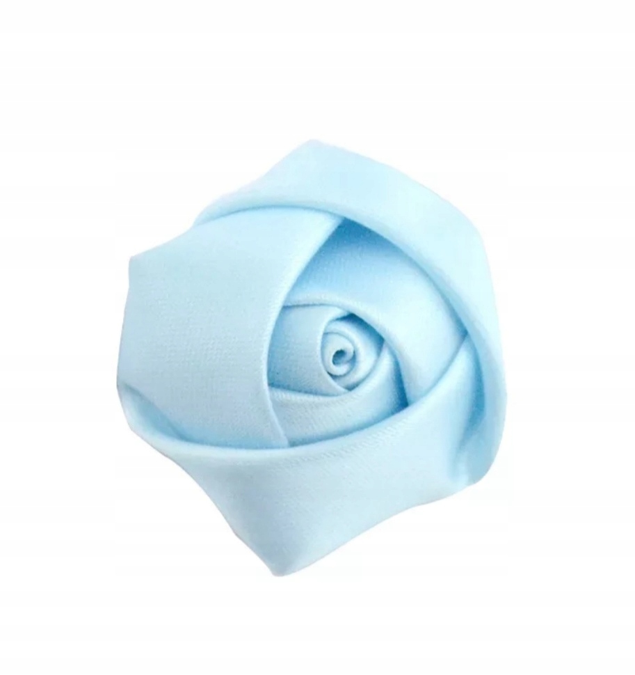 

Błękitne róże Satynowe 3,5CM różyczki 5 sztuk