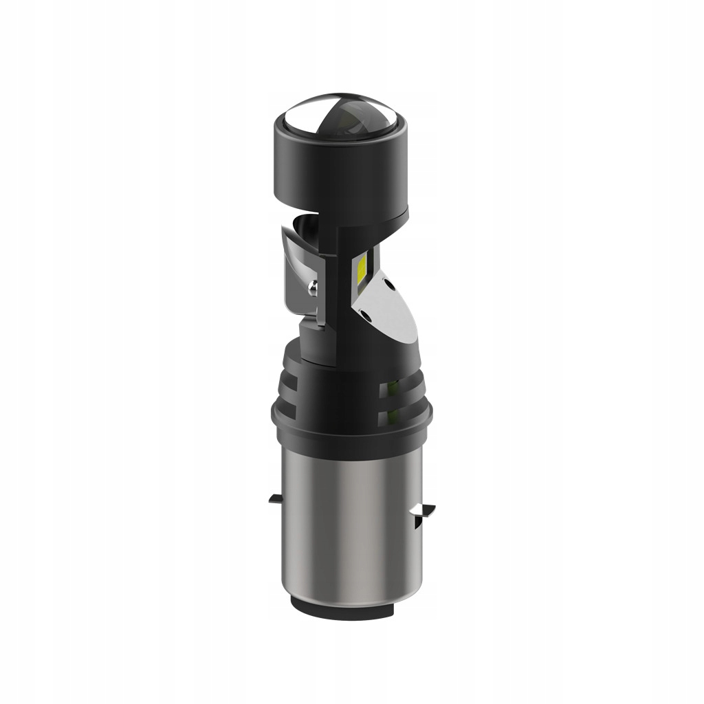 Żarówka Led z soczewką biała 6000K BA20D S2 H6 25/25 35/35 mocna 12V 24V DC