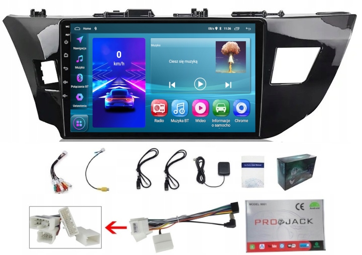 Rádio Navigácia Gps Android Toyota Auris Corolla 2014-2016 Carplay 2/64GB