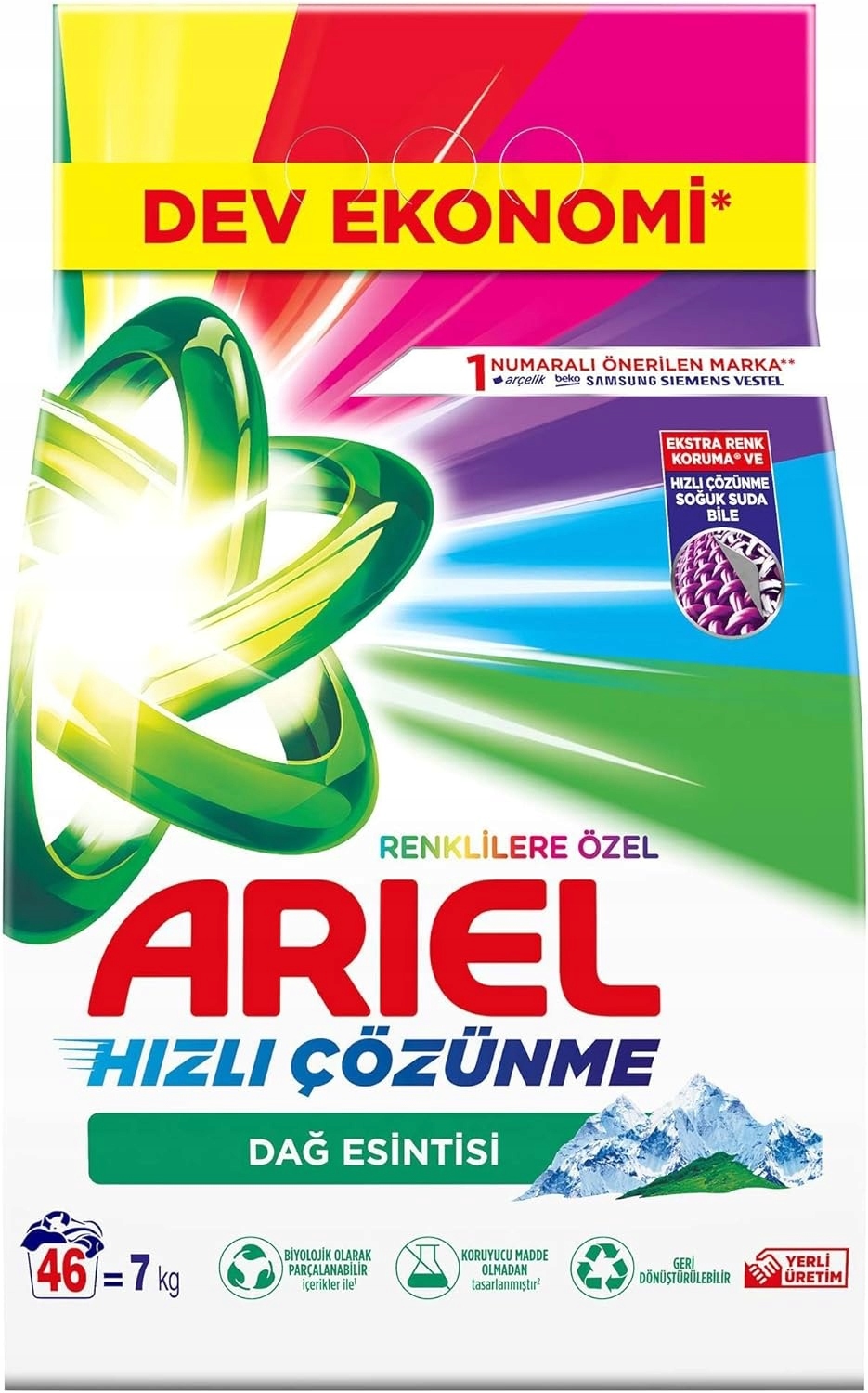 Proszek do Prania Białego i Koloru Ariel 2w1 Universal Mountain Spring 7 kg