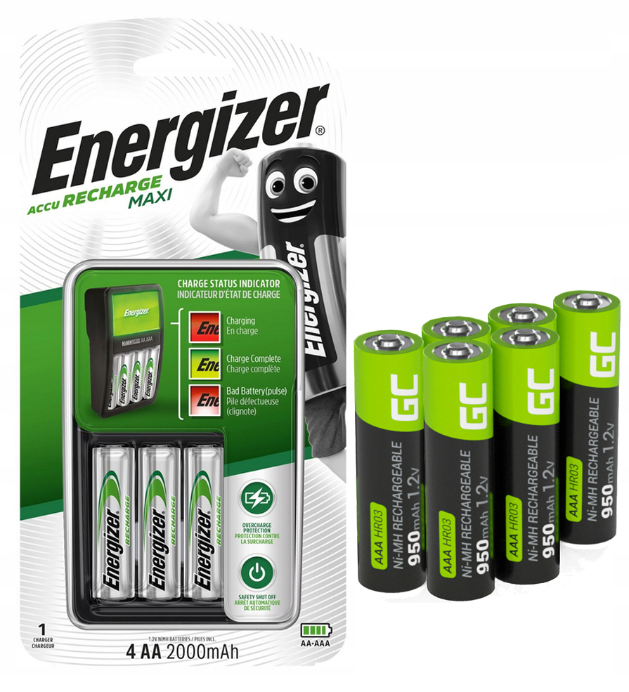 Nabíječka Baterií Aa Aaa 4x Nabíjecí Baterie R6 Aa 6x Aaa R3 950 mAh