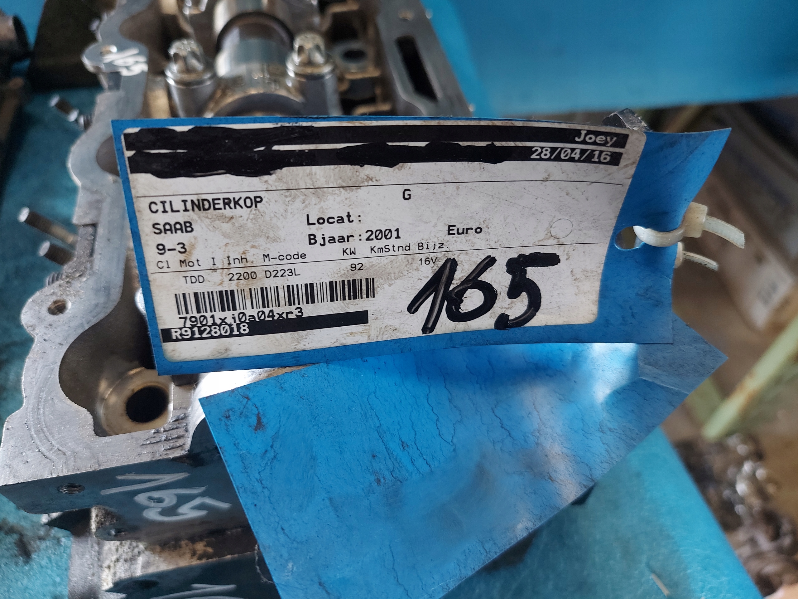 head. SAAB 9-3 2.2 TD D223L