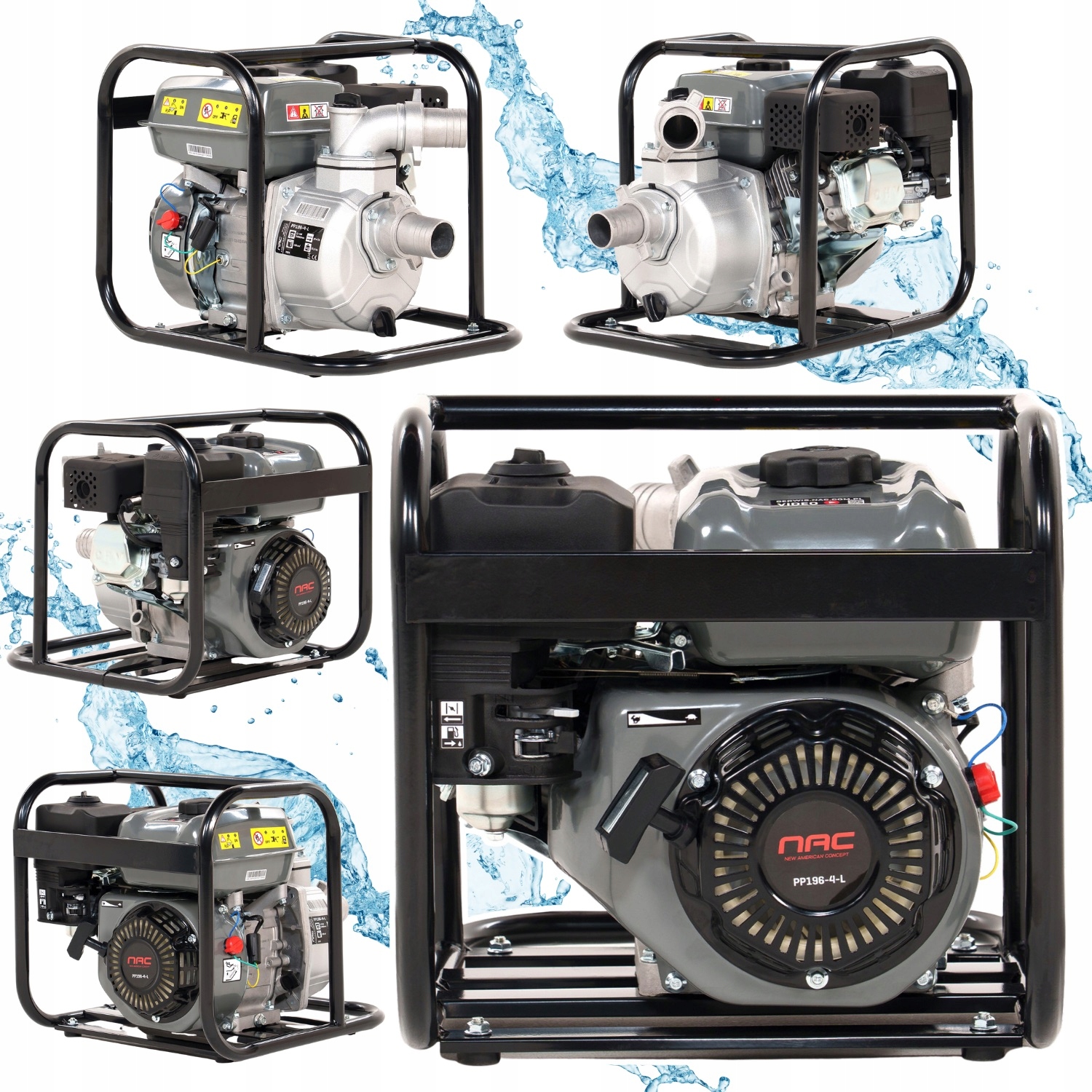 Benzínové Čerpadlo Do Vody Nac Motorové Čerpadlo Záhradná 196CC Štvortaktová 30000L/H