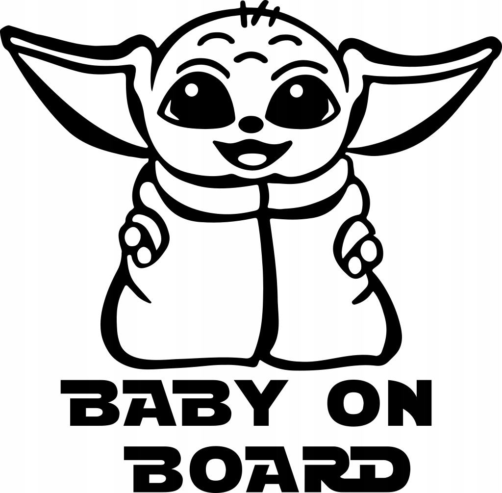 

Naklejka Baby Yoda Baby On Board Star Wars