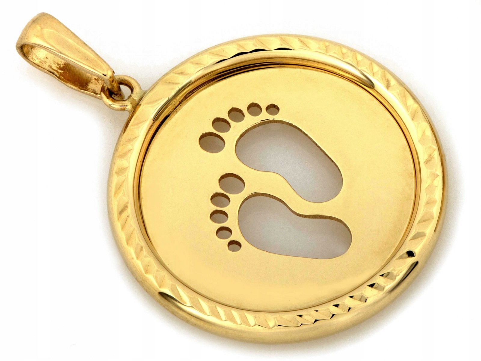 Zlatý přívěsek 585 14k kulatý s nožičkami pro maminku, váha 1.32 g jako dárek