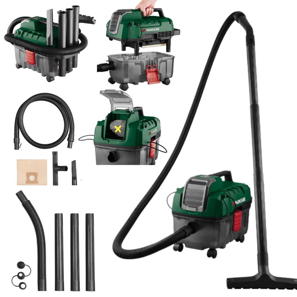 Odkurzacz przemysłowy Parkside Pawd 20 LI A1 bezprzewodowy 20V 8L dmuchawa