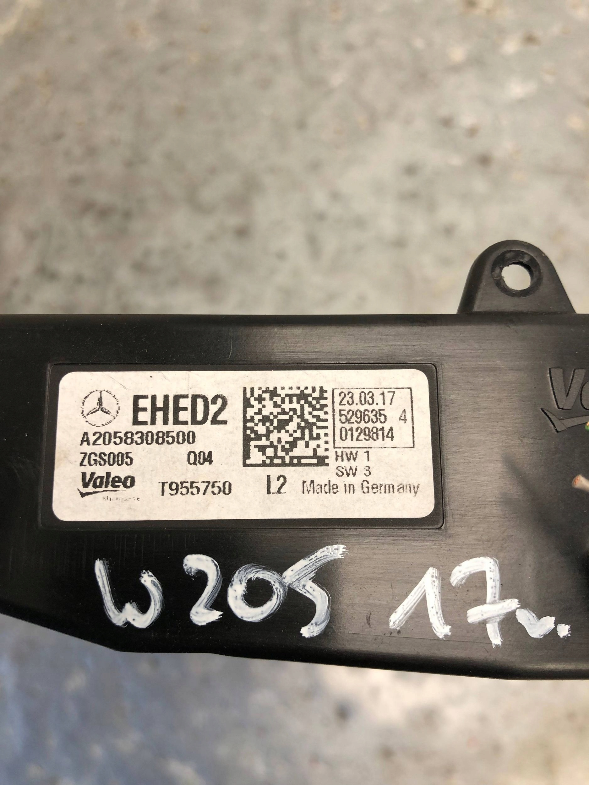heater electrical MERCEDES W205 A2058308500