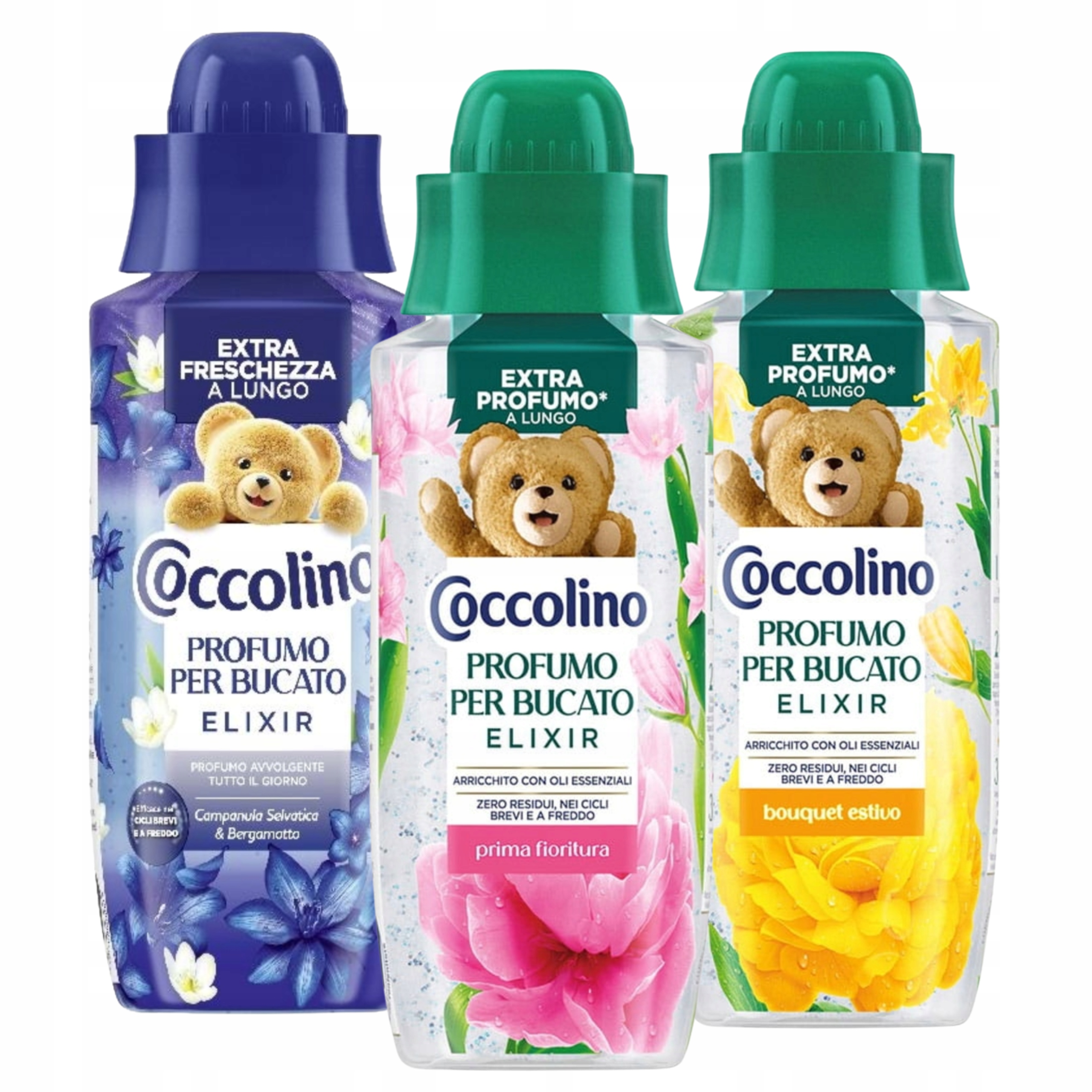 3x Květinové Parfém Na Oblečení Vůně na praní Coccolino MIX 342 ml