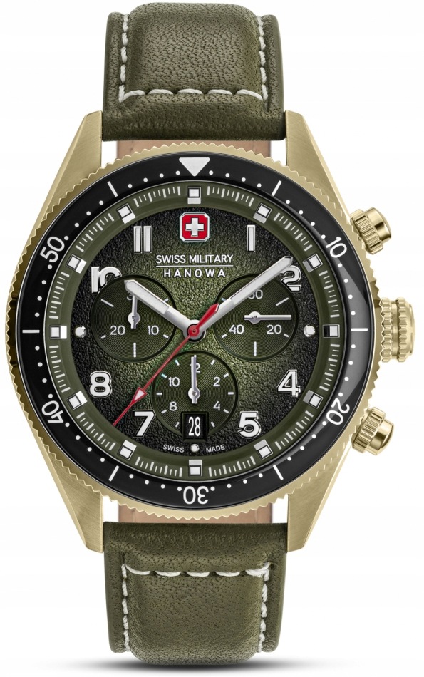 Zegarek męski Swiss Military SMWGC0003850 zielony klasyczny
