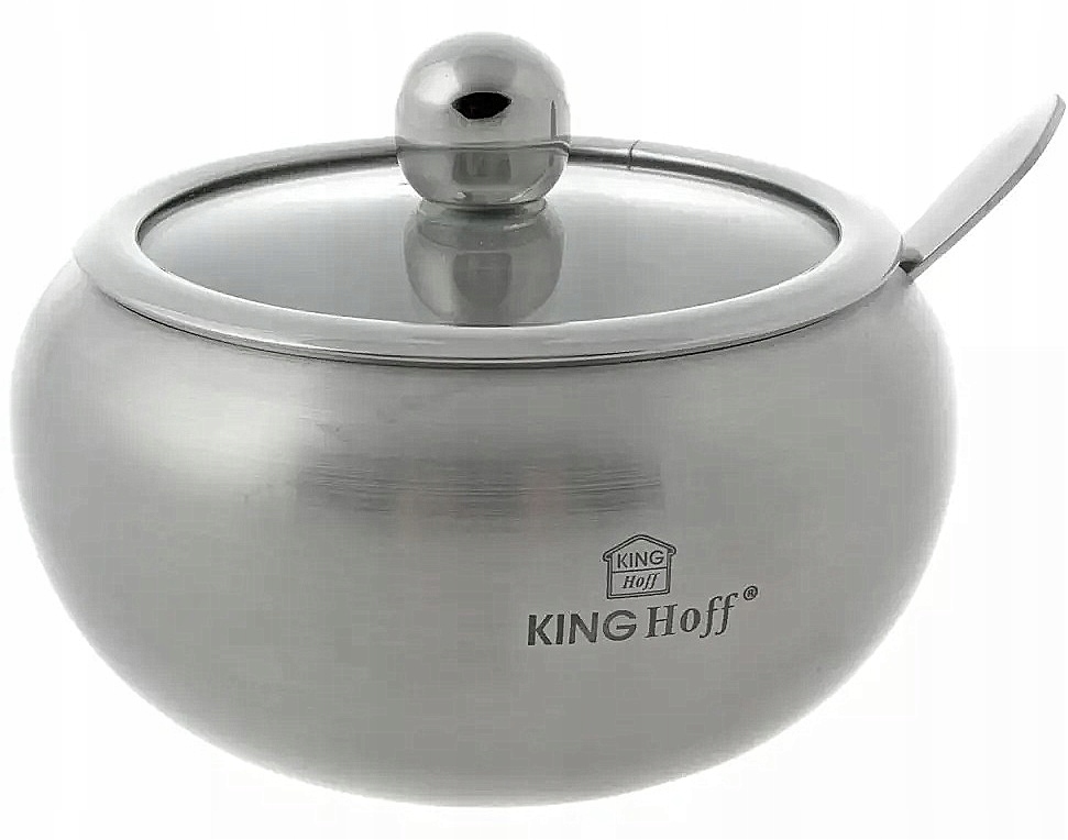 

Cukiernica Z Łyżeczką 460 ml Pojemnik Cukier Mat