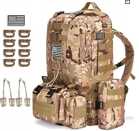 Plecak Wojskowy Taktyczny Militarny Męski Damski Survivalowy Premium