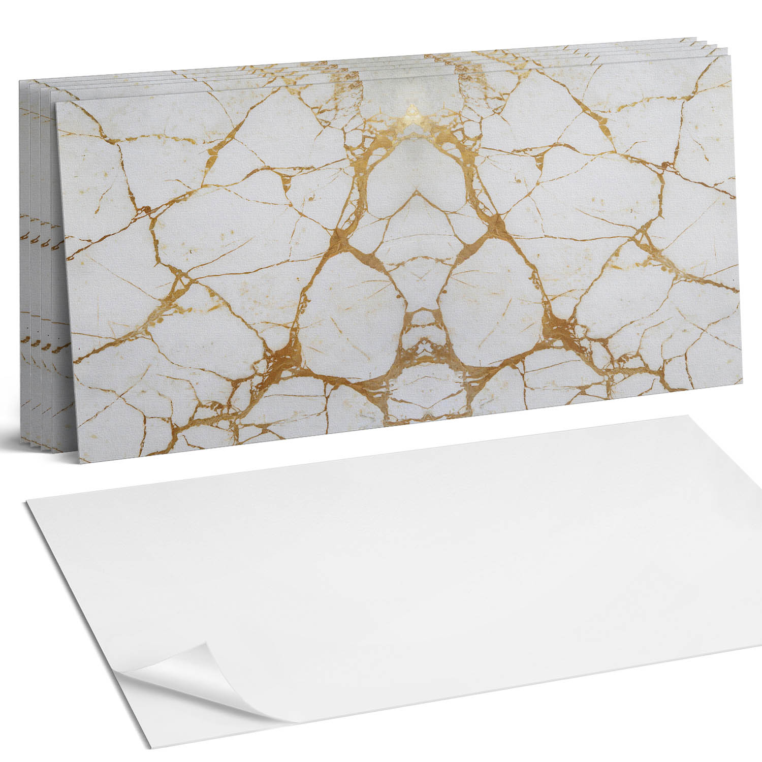 Sada samolepiacich Pvc dlaždíc Vzor elegantného mramoru 6 x 60 x 30 cm
