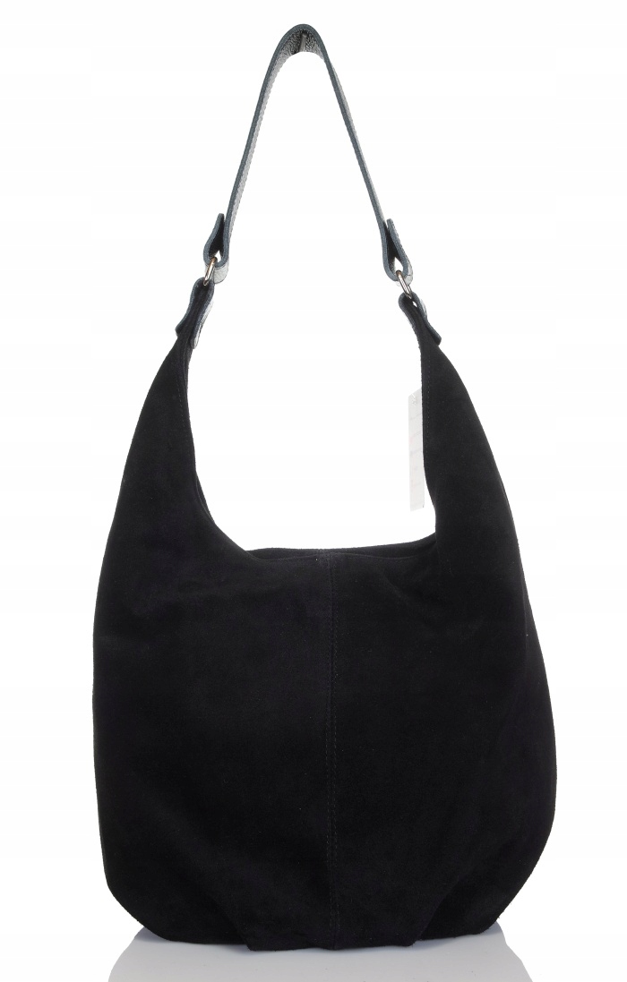 VERA PELLE Włoska Zamszowa TOREBKA worek SKÓRA ZJ1 Model ZJ11