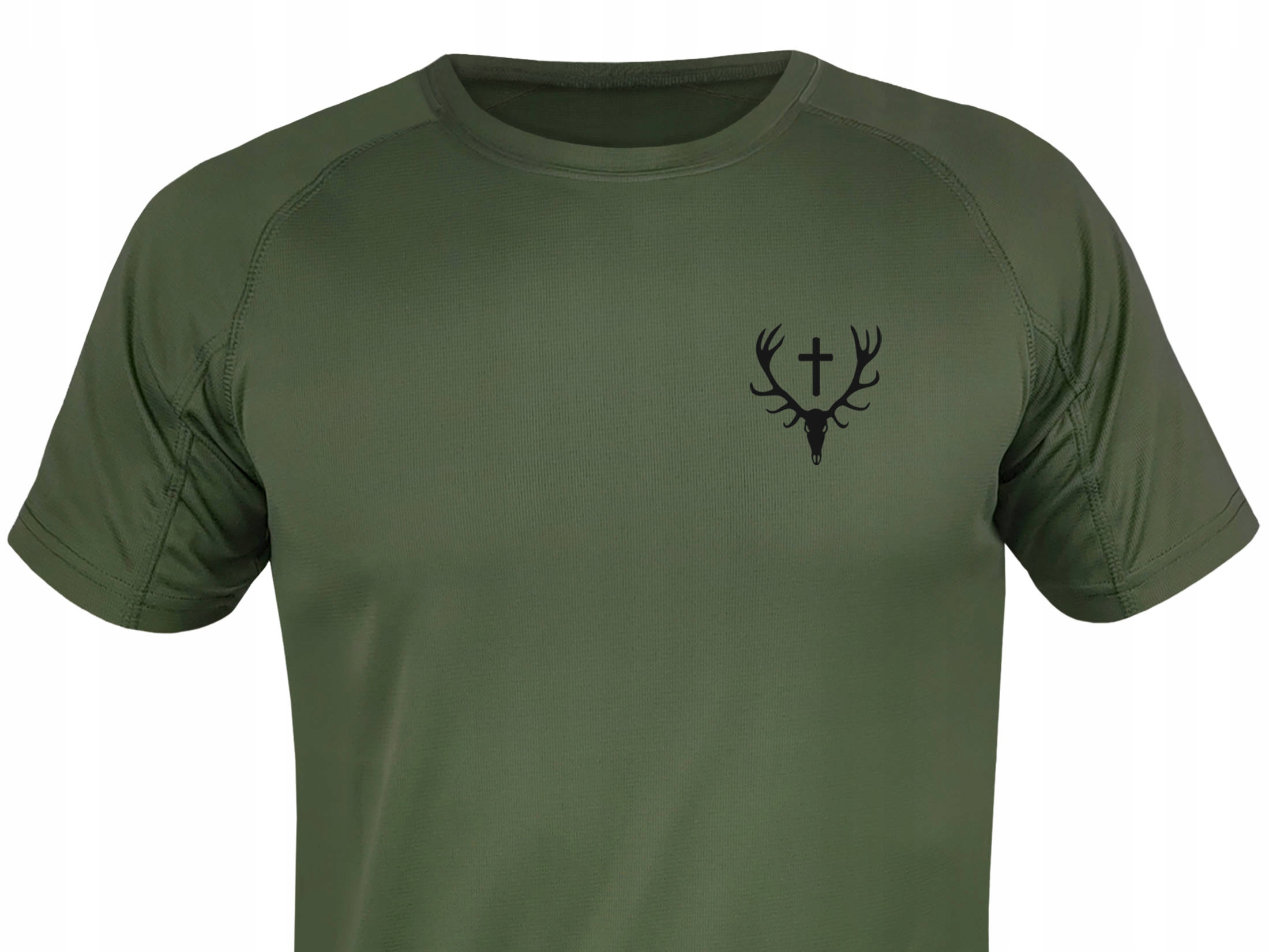 

Letni T-shirt dla Myśliwego khaki wzór Wieniec XL