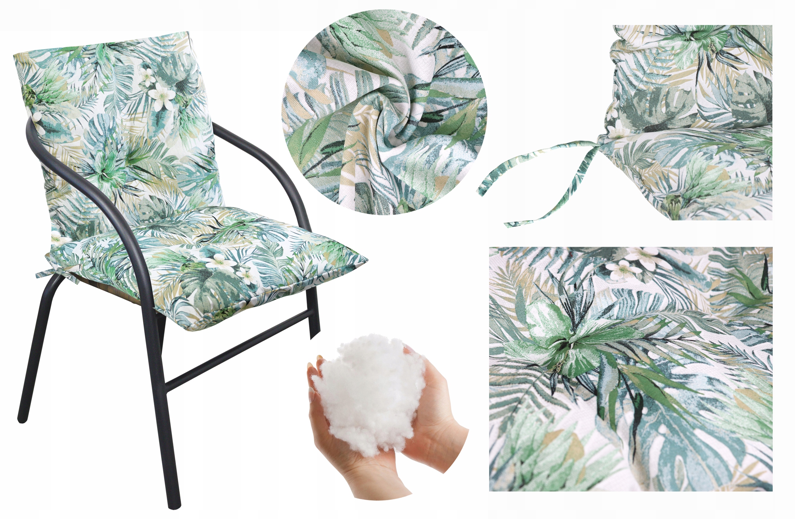 PODUSZKA NA KRZESŁO OGRODOWE TARAS WIĄZANA 100x50 Marka DOMAREX