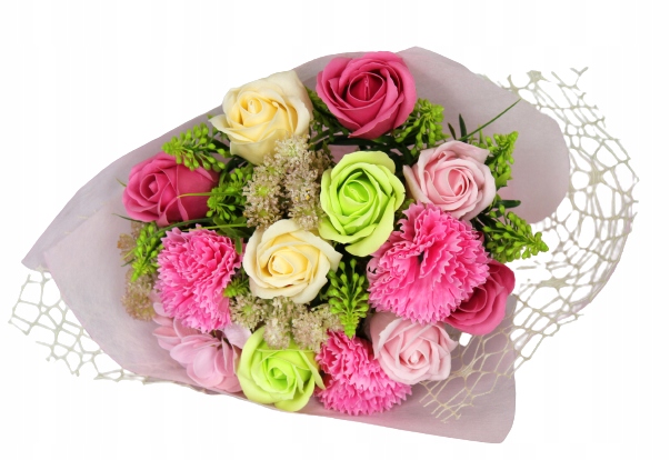 

Bukiet Kwiaty Mydlane Róże Mydło na stół