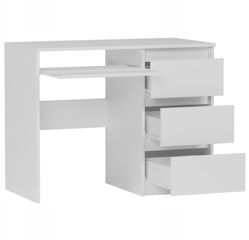 BIURKO KOMPUTEROWE 96CM STOLIK STÓŁ BIAŁE N-3