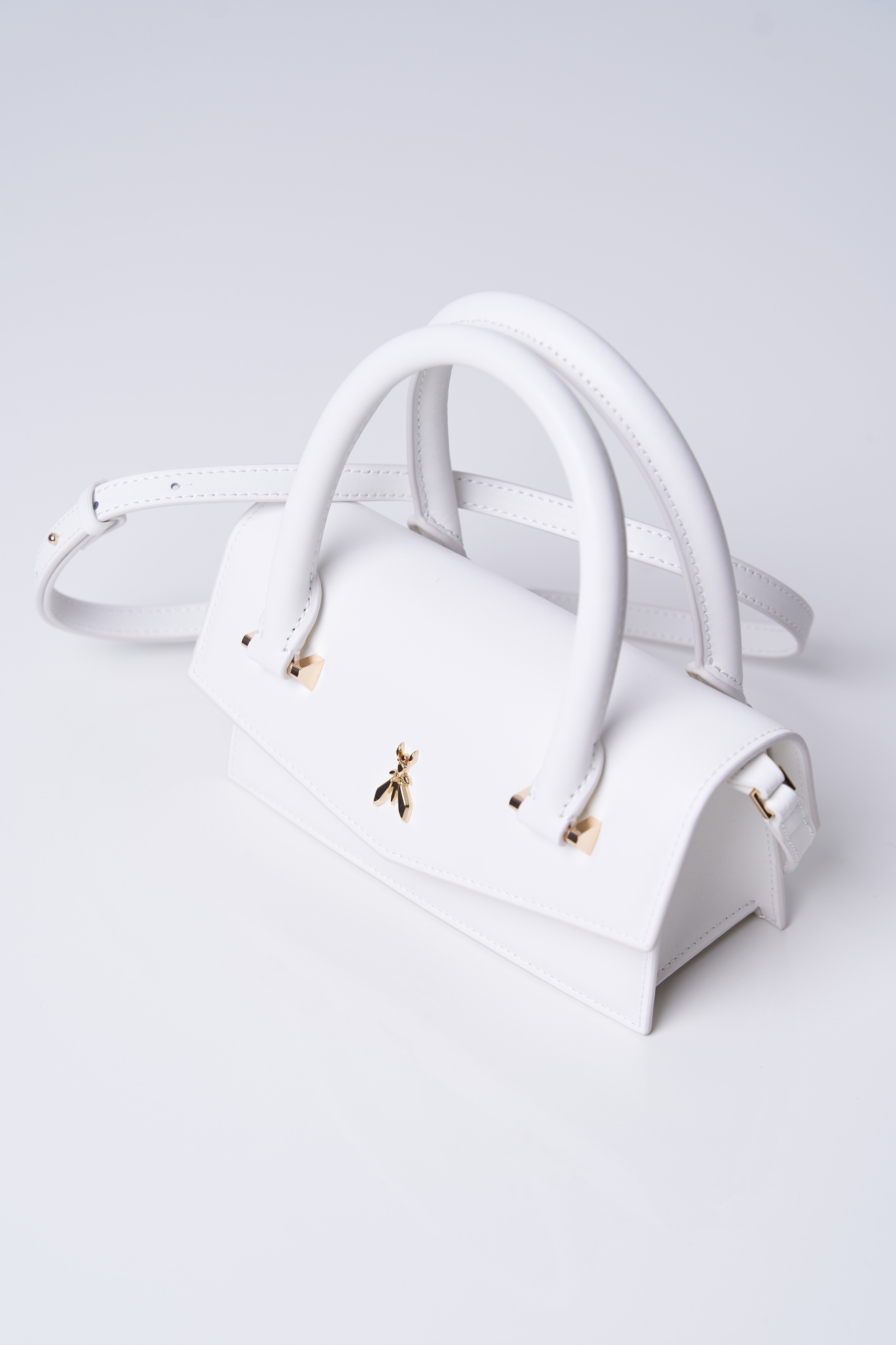 Torebka biała PATRIZIA PEPE One size Materiał dominujący skóra naturalna