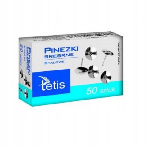 

Pinezki srebrne 50 szt Tetis