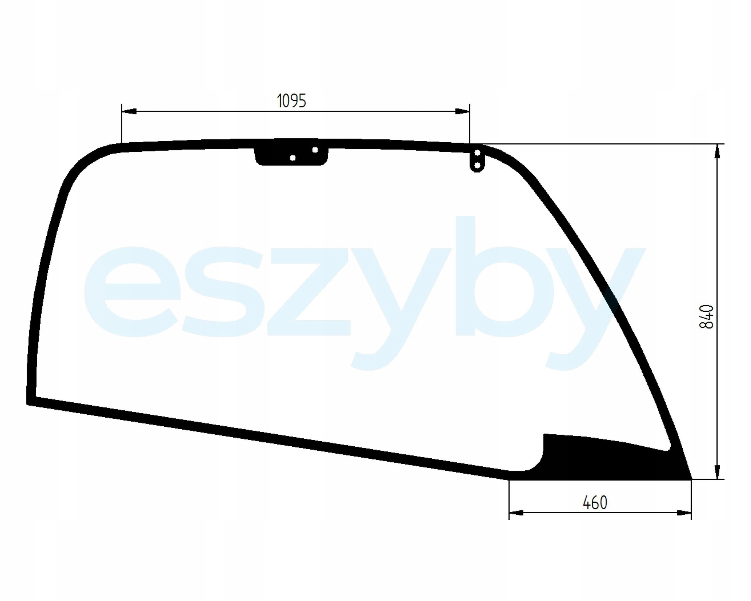sklo teleskopický nakladač Manitou boční 749730