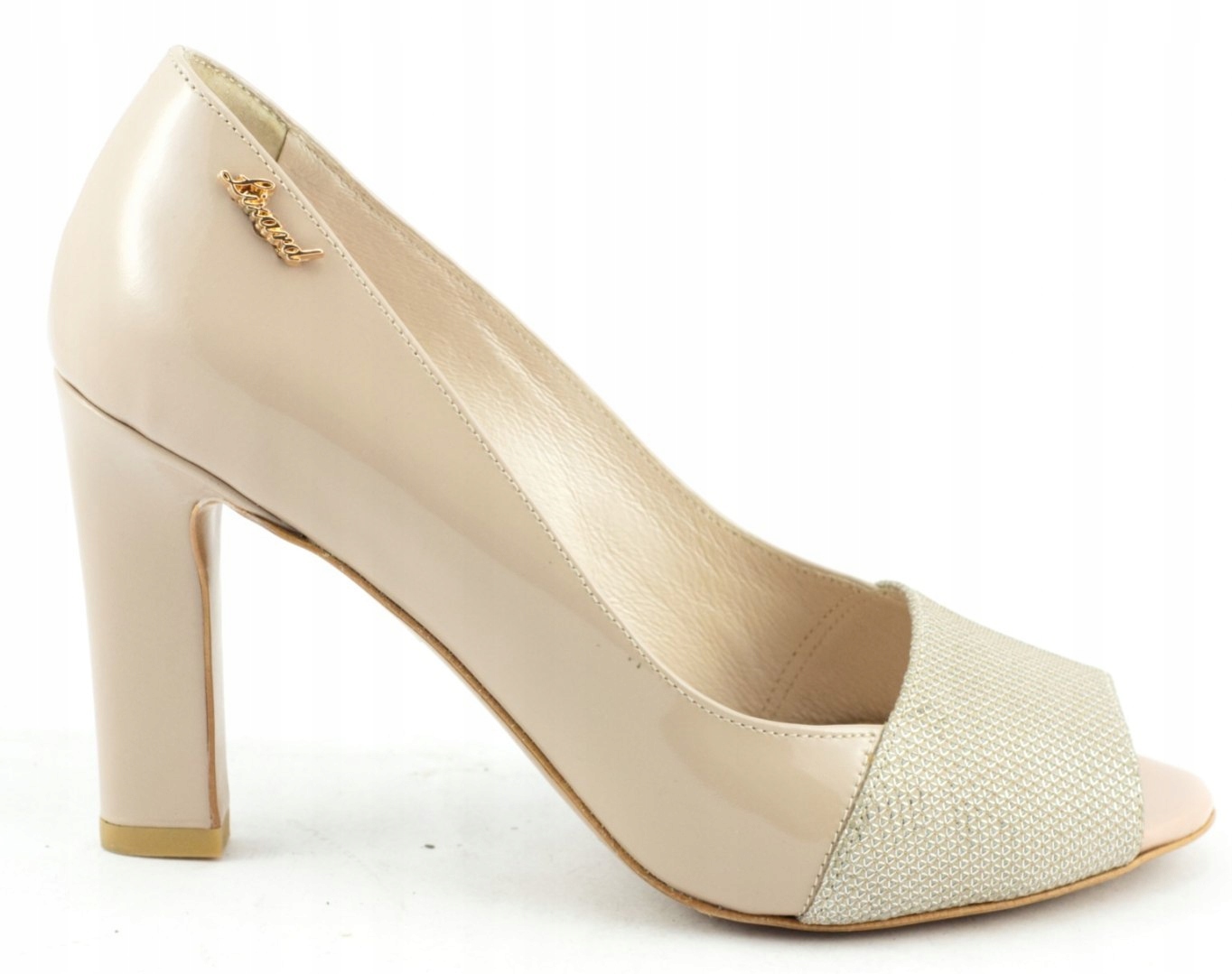 

Czółenka Lakierowane Na Słupku 04677 Pudrowy Róż