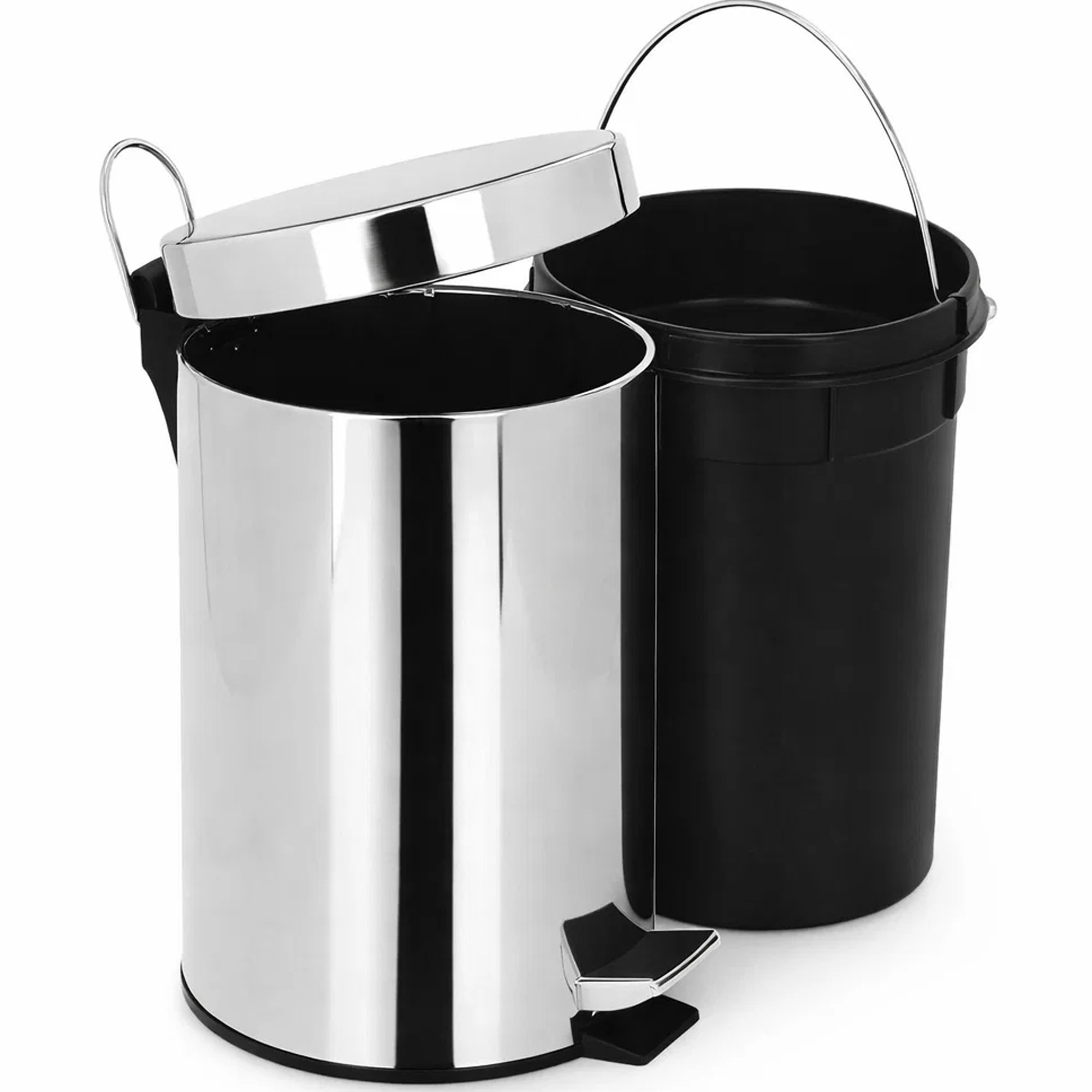 Kosz Na Śmieci Z Pedałem Ze Stali Nierdzewnej Pokrywa Jakość Premium 20L