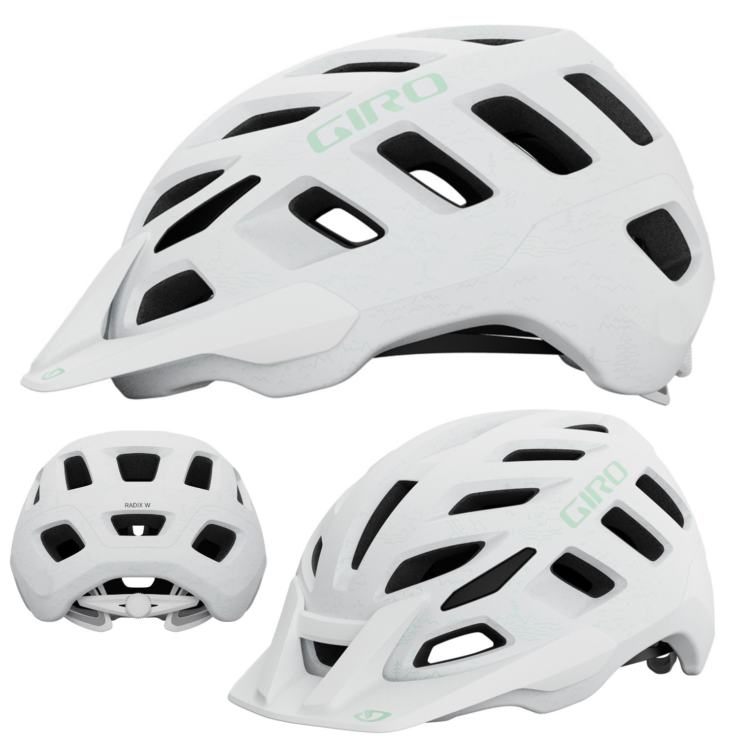 Přilba mtb Giro Radix W matte bílá