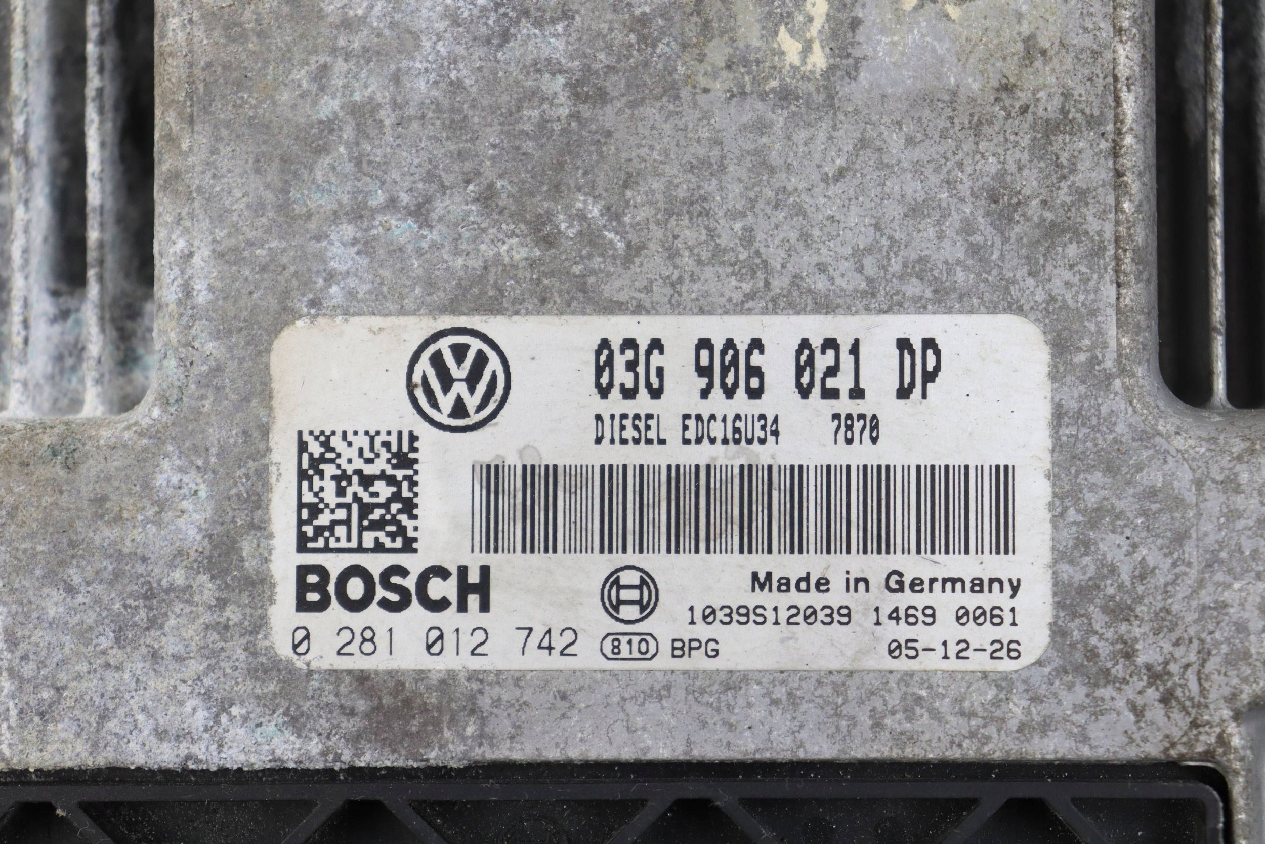 VW PASSAT B6 computer control unit of the engine 1.9 TDI 03G906021DP