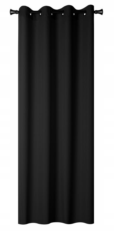 

Gotowa zasłona Blackout gruba czarna 140x260 cm