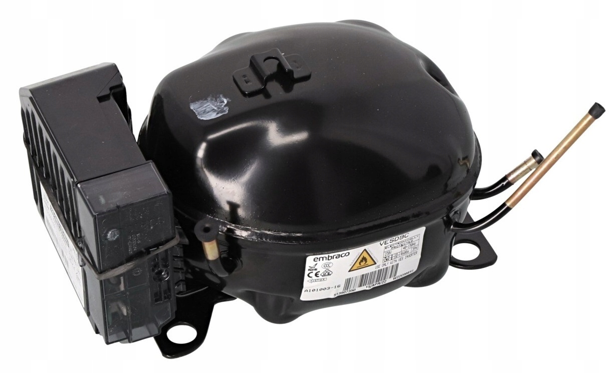 Sprężarka chłodnicza do lodówki, Embraco VESD9C inverter R600A