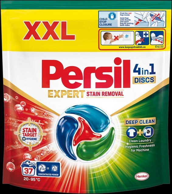 Levně Persil Kapsle na praní barvy Deep Clean 4v1 Discs Expert Removal 37 praní
