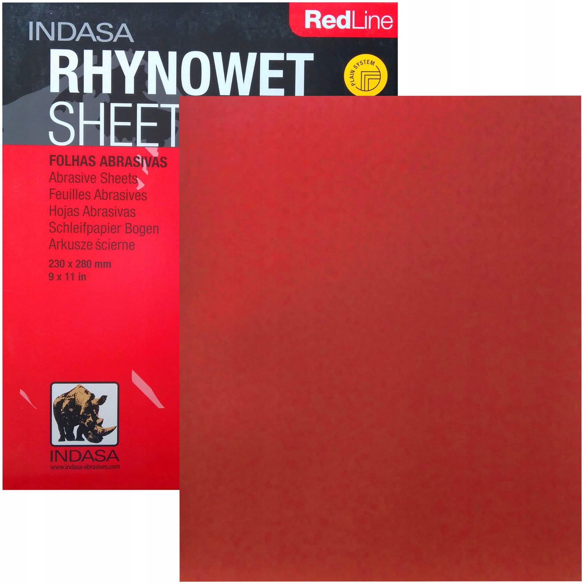 Papier ścierny wodny Indasa Rhynowet RedLine 230x280 mm P320 (1 arkusz)