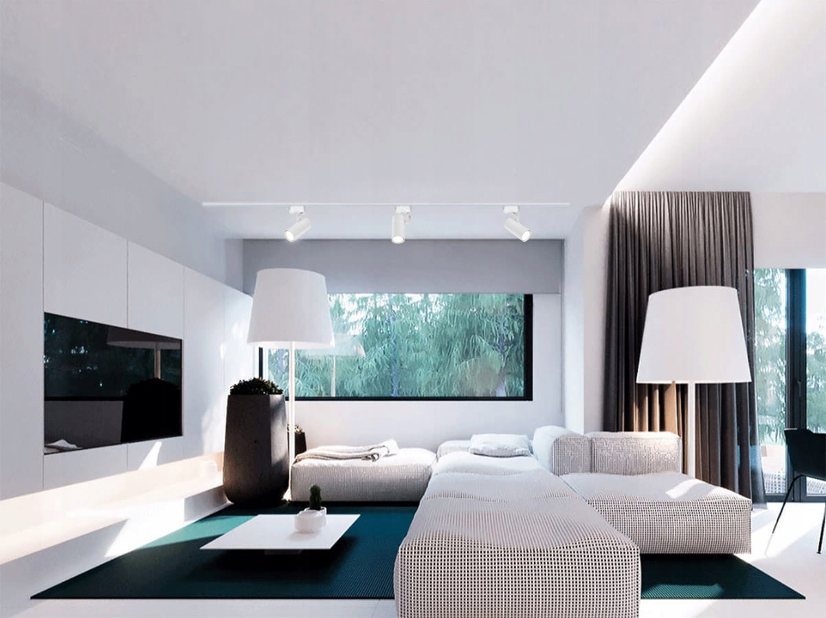 Reflektory szynowe 3 fazowe Zestaw 4 szt + Szyna Klasa efektywności energetycznej A