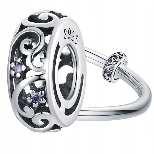 

Charms Kwiaty srebro S925 koralik beads