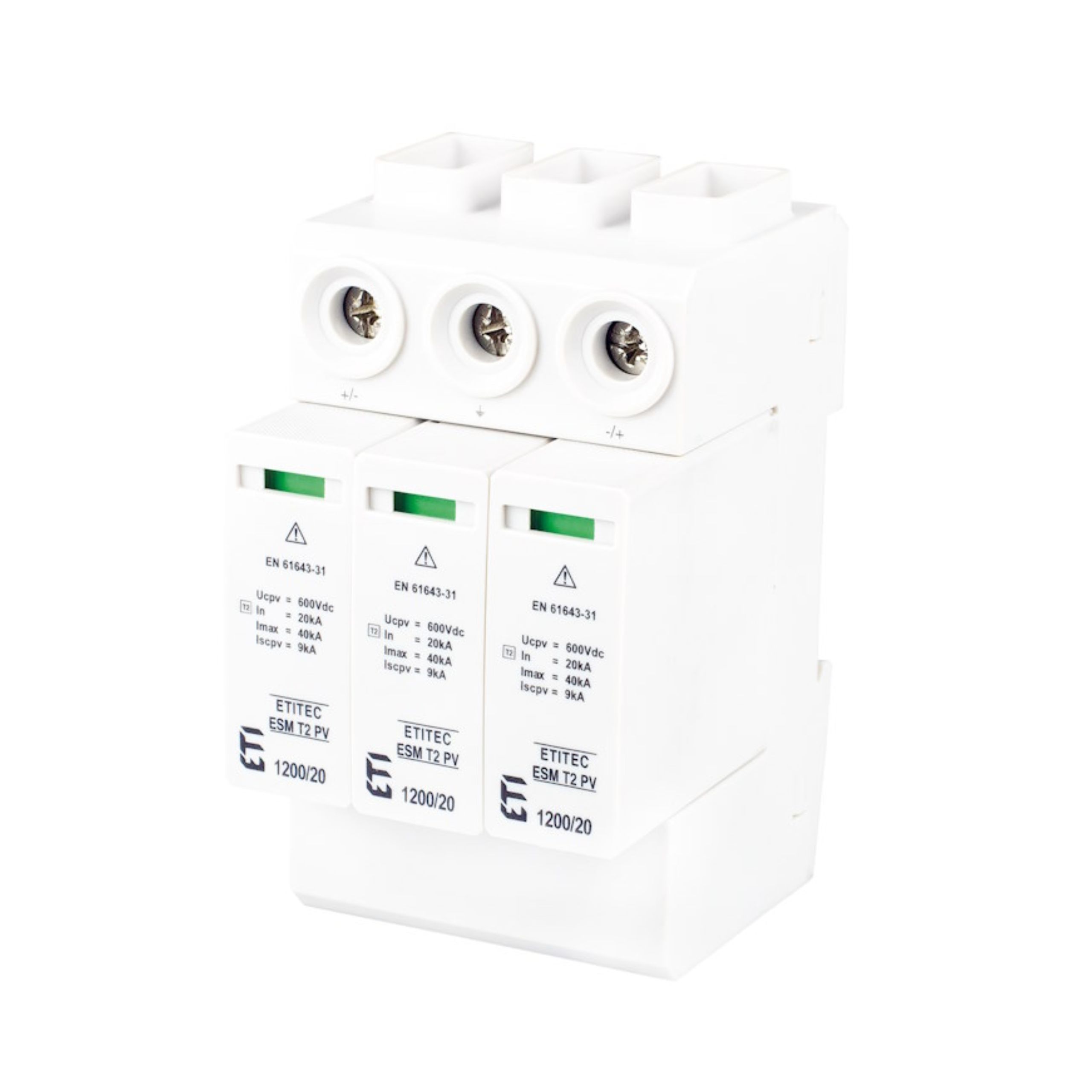 Modulárny obmedzovač prepätia Etitec Esm T2 Pv 1200/20 Y 002440680