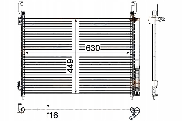 Hella конденсатор кондиционера renault KOLEOS 2.0 DC