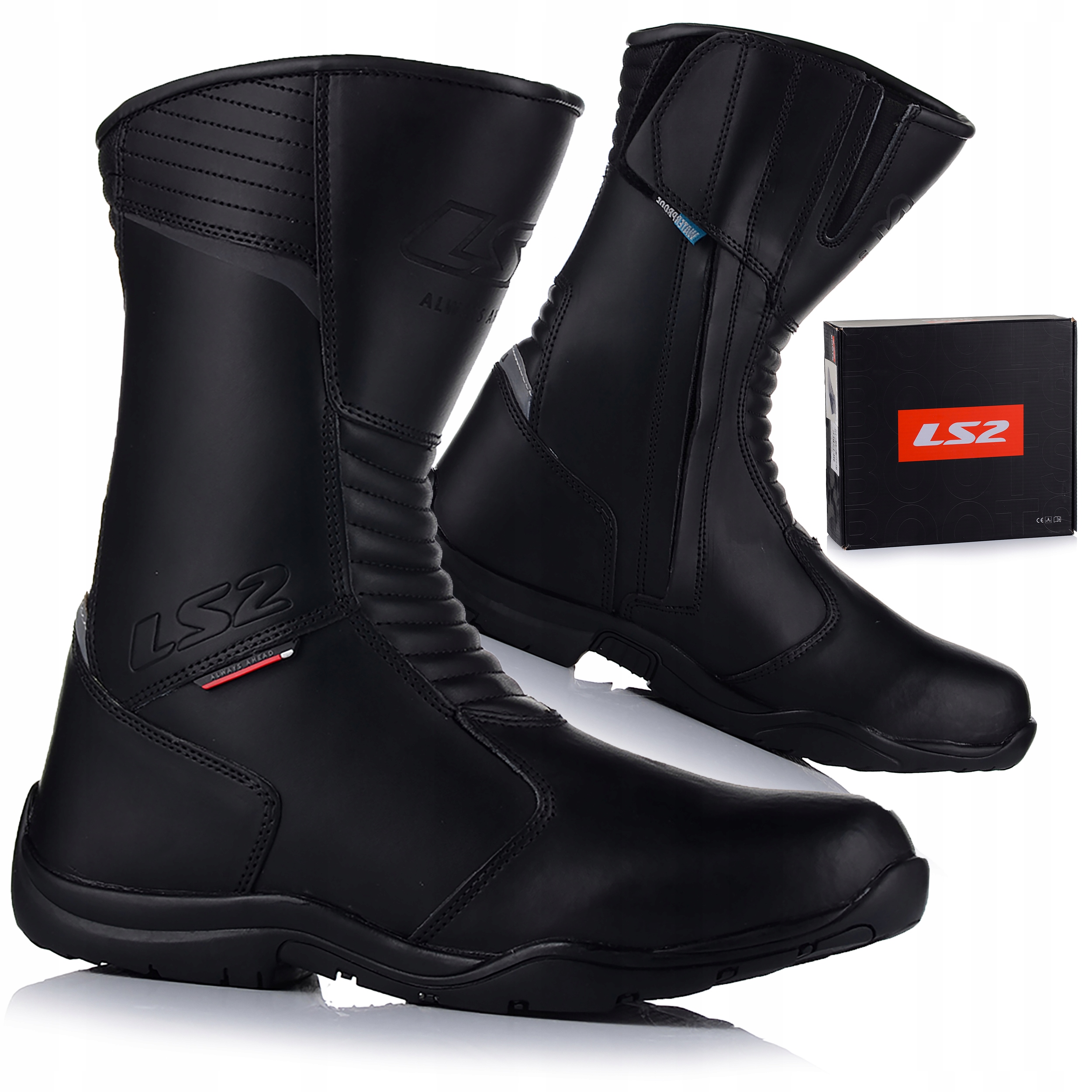 Pánske motocyklové topánky LS2 LS2 Urano Wp Black Turistické Veľkosť 44