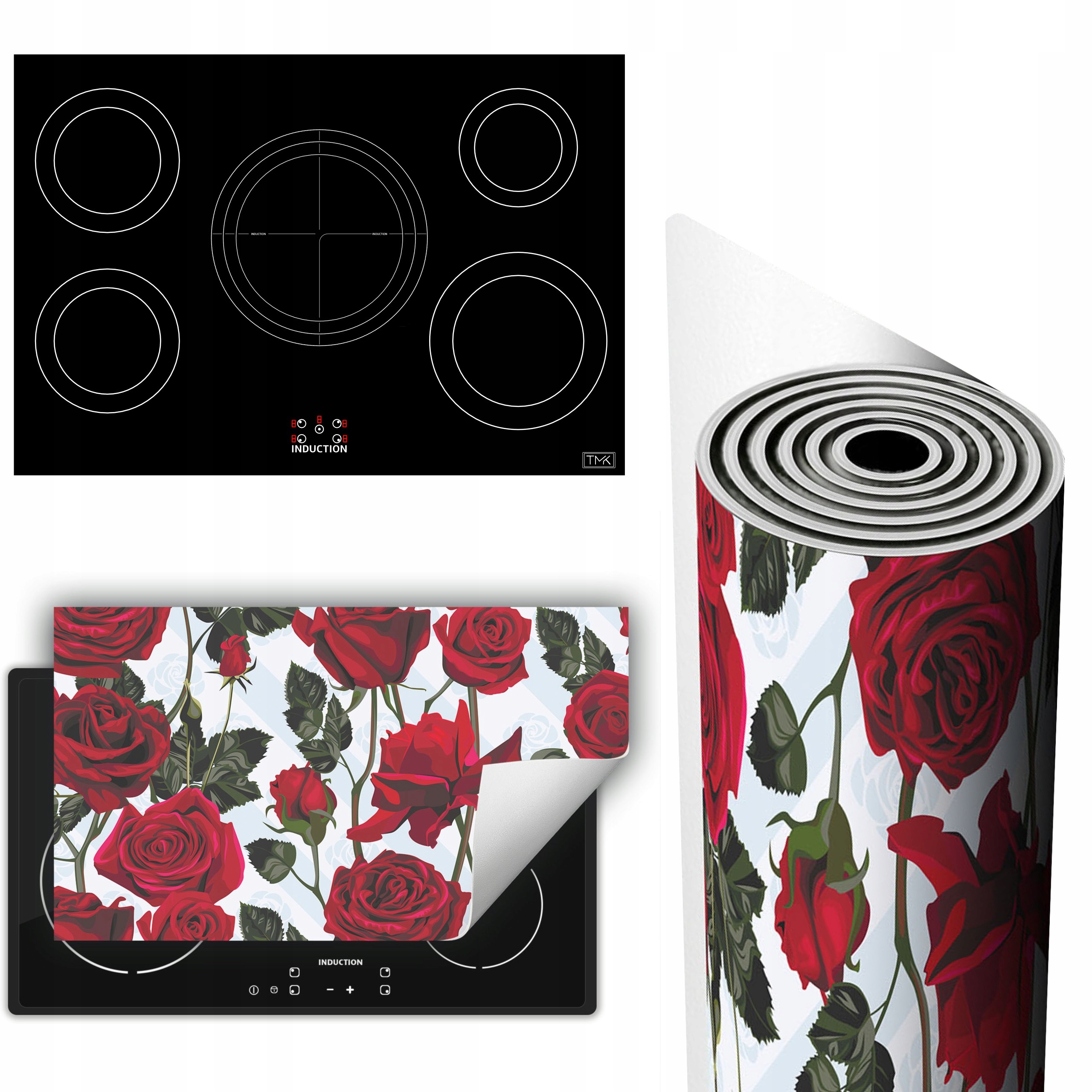 Vinylová Podložka Na Ochranu Kuchyňské Desky 90x52 růže