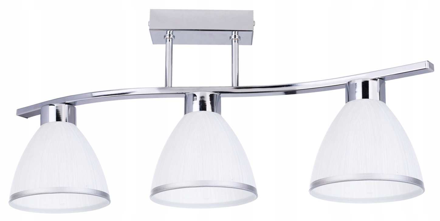 

Lampa Wisząca Plafon Chrom Żyrandol Szkło led
