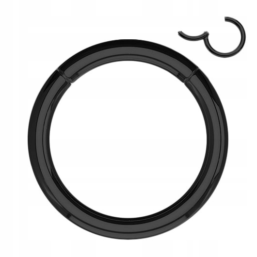 

Tytanowy czarny segment ring clicker 1,2/10