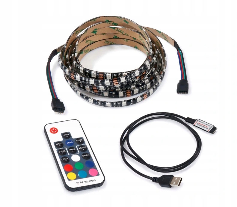 

Taśma Led Rgb 5m 5V + pilot K17 radiowy Usb Tv
