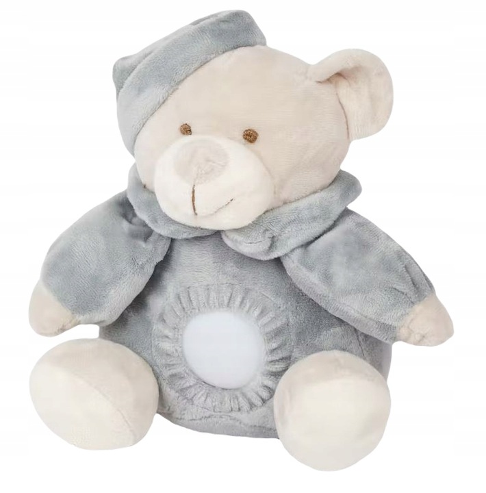 

Miś Przytulanka Lampka Nocna Szary 23 cm