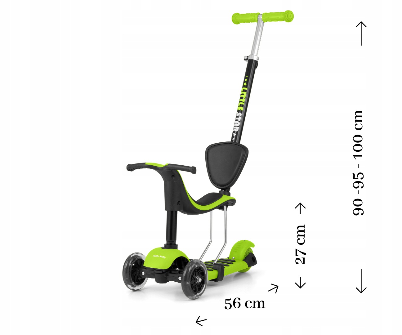 Milly Mally Scooter Little Star Green