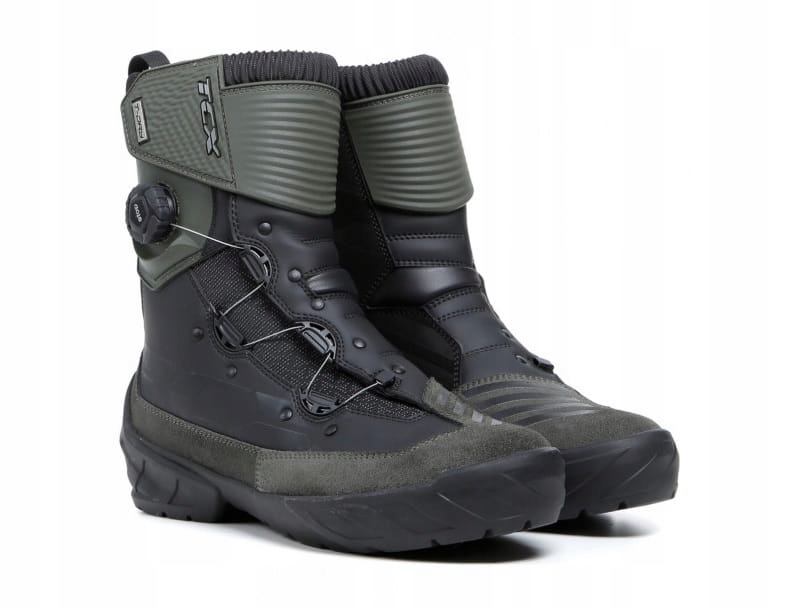 Tcx Infinity 3 MID Wp Black Green Motocyklové Turistické Topánky