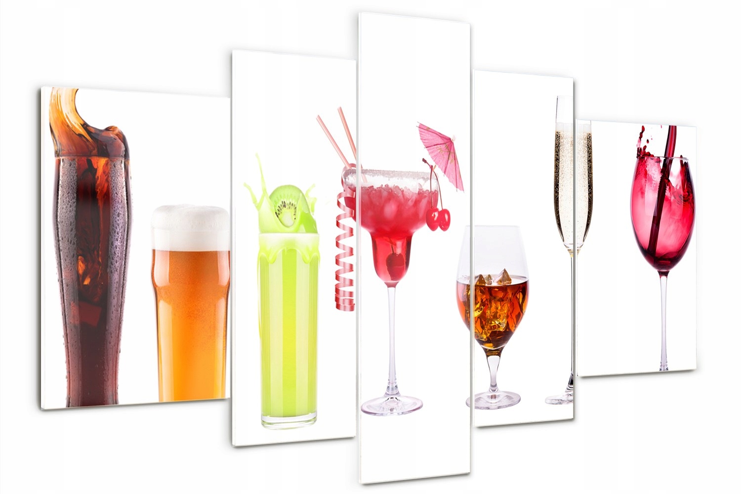 

Obraz szklany tryptyk na ścianę Zestaw drinków